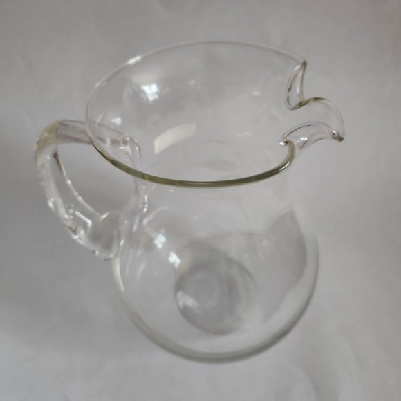 Vintage Set NWT Handblown Turkish Glass Pitcher and Four Drinking Glasses Floral - Picture 8 of 9